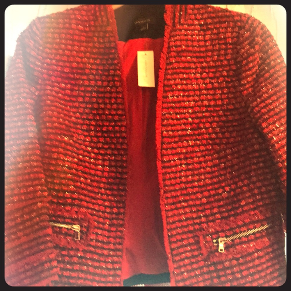 Beautiful red and black blazer from Ann Taylor